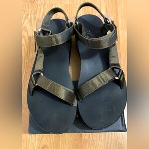 Teva Olive Green Universal Satin Flatform Sandal